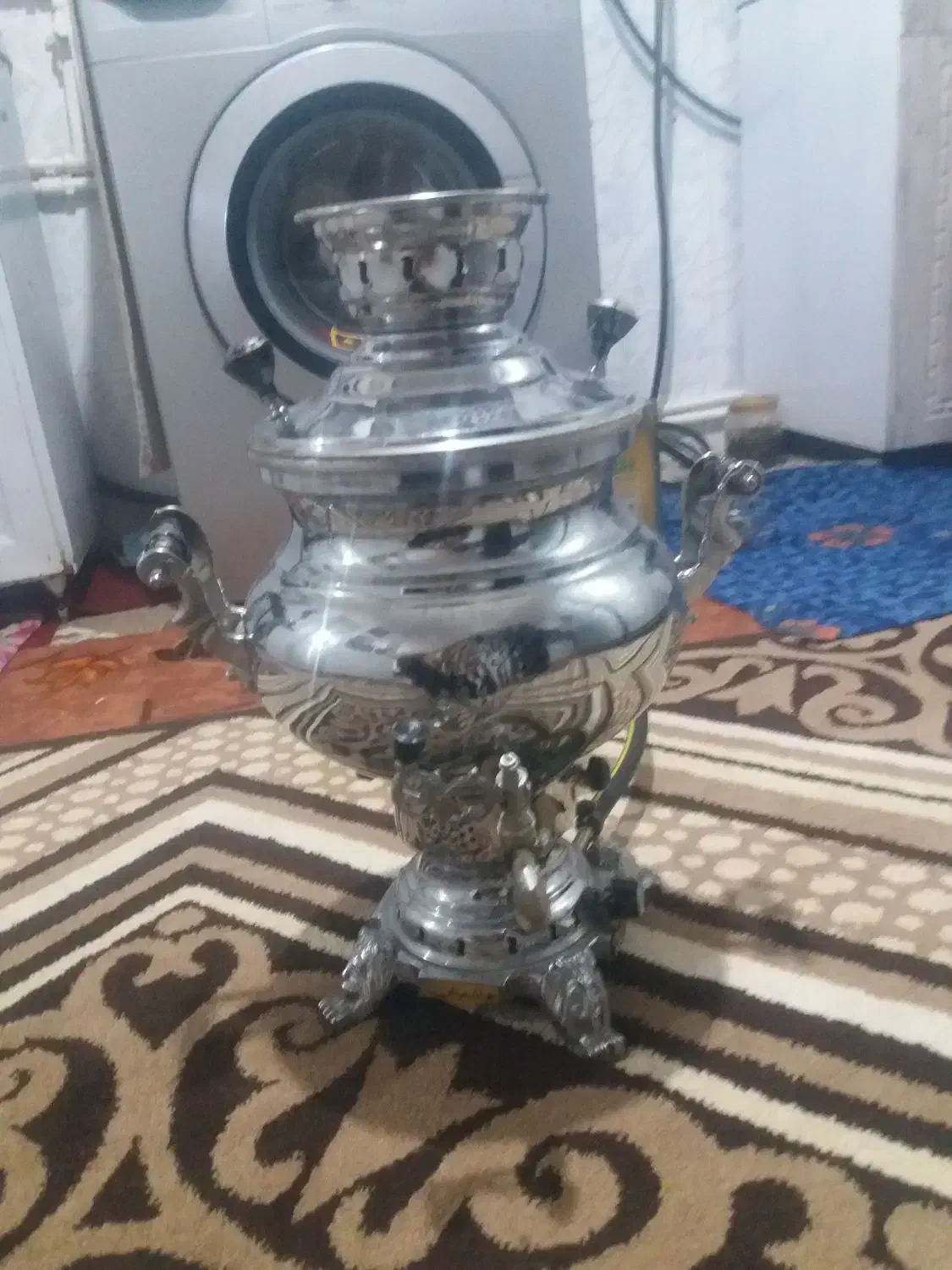 سماور ۴ لیتر تمیز زیبا|سماور، چای‌ساز، قهوه‌ساز|اهر, |دیوار