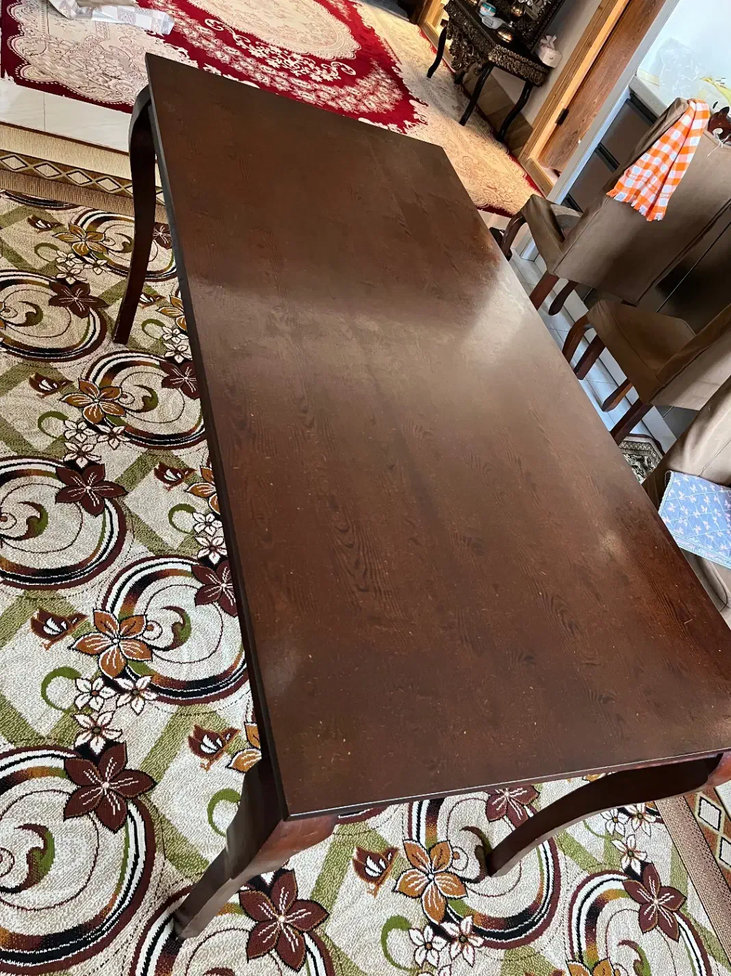 میز ناهار خوری ۶نفره کاملا سالم چوبی بدون خطِ خش|میز و صندلی غذاخوری|آزادشهر, |دیوار