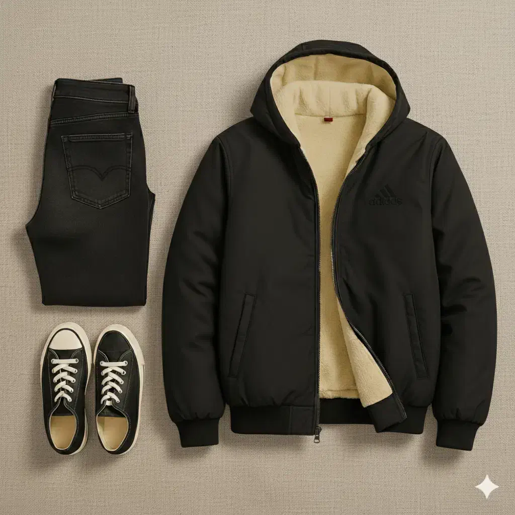 کاپشن مردانه خزدار مدل FurStorm//ضدآب، ضدباد،|لباس|همدان, |دیوار