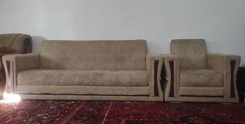 مبل هفت نفره ی راحتی تختخواب شو|مبلمان خانگی و میز عسلی|بناب, |دیوار