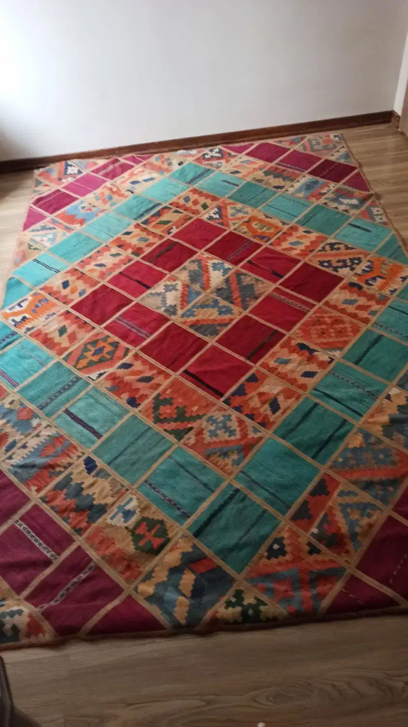 گلیم دست بافت پشت چرمی|فرش|کرج, کوی مهر|دیوار