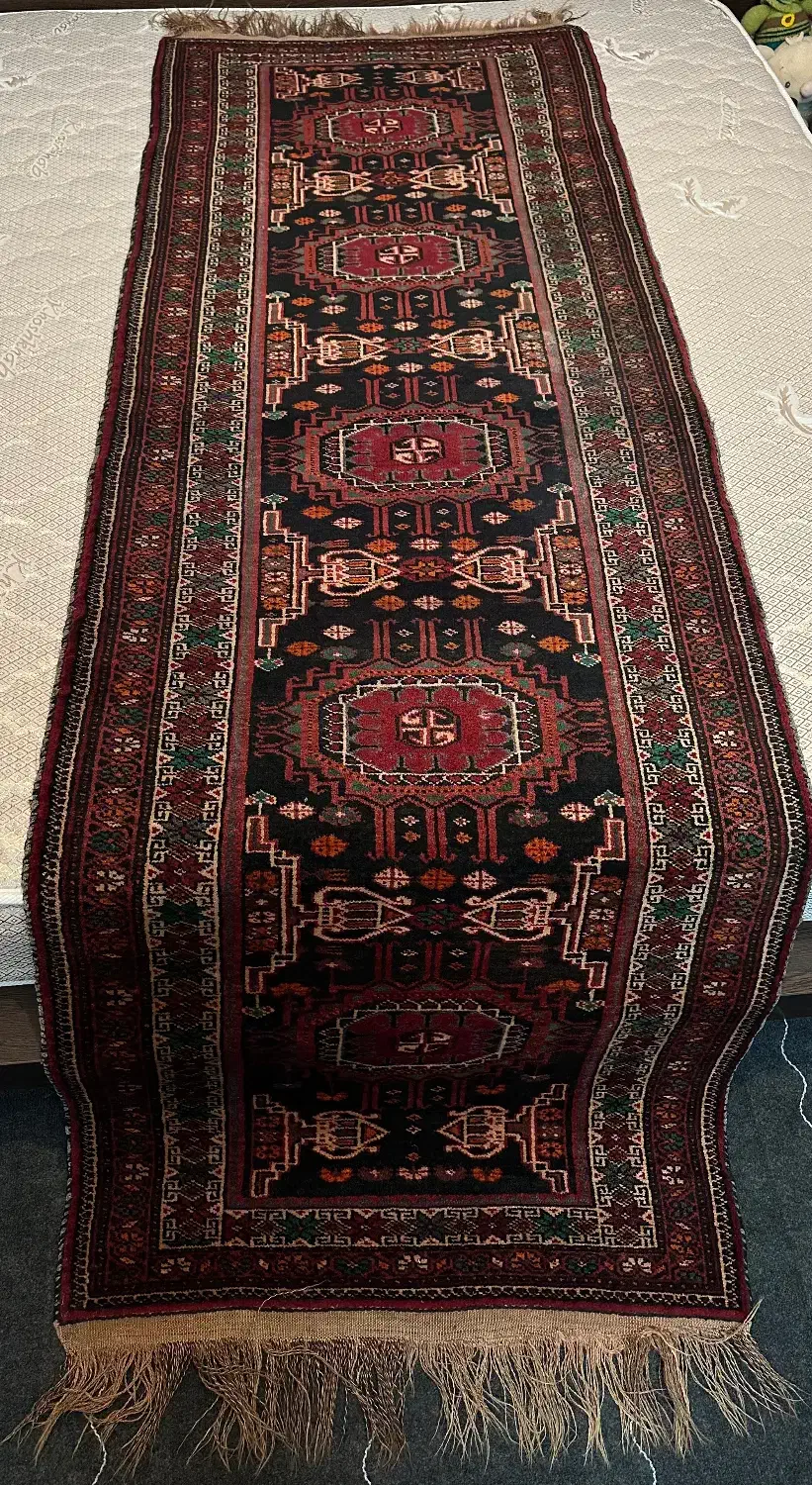 قالیچه دستبافت طرح افشاری با بیش از ۷۰ سال قدمت|کلکسیون اشیاء عتیقه|بجنورد, |دیوار