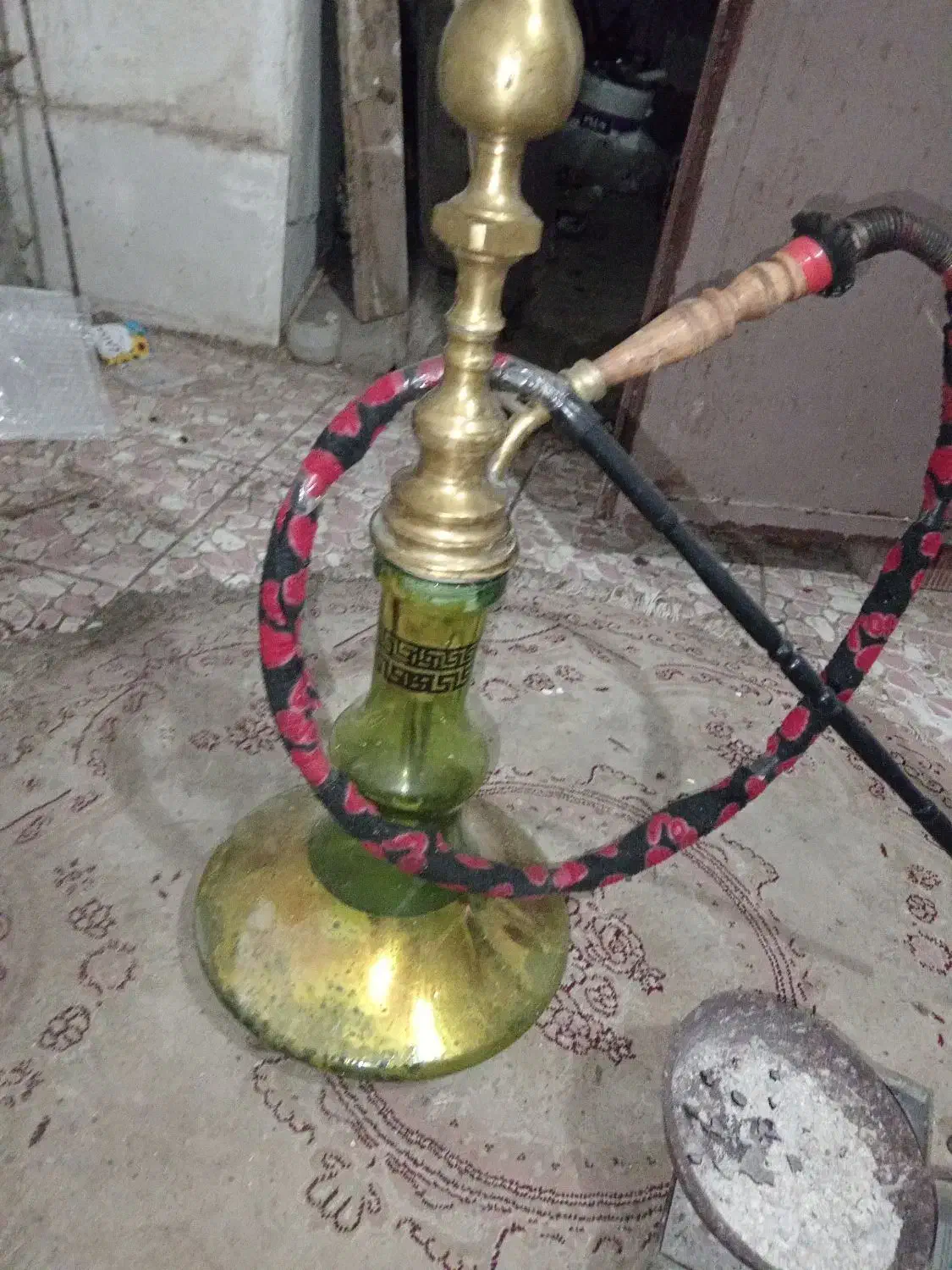 قلیان برنجی و چوبی|کلکسیون و سرگرمی|بابل, |دیوار