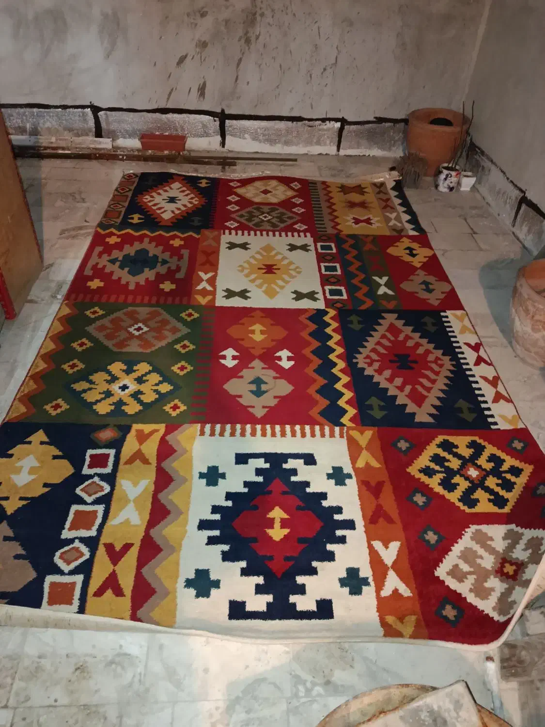 گلیم فرش 6متری|گلیم، جاجیم، گبه|قزوین, |دیوار