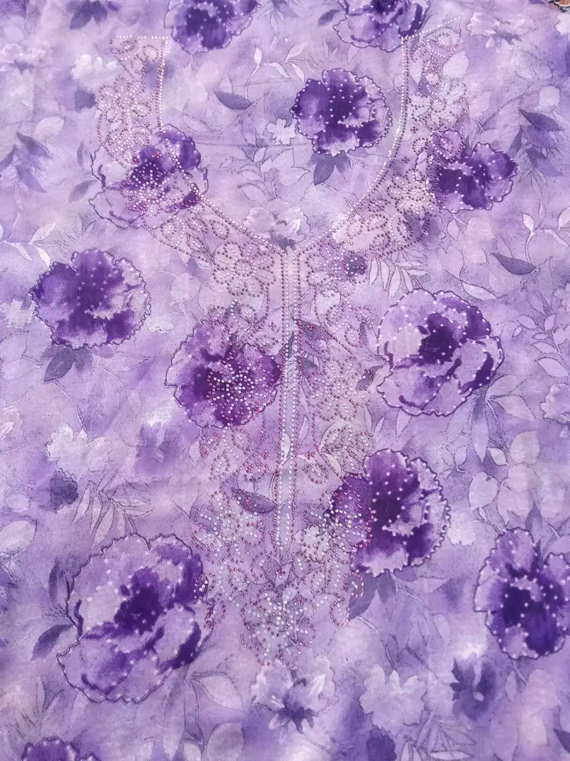 پارچه مخور نگینی بنفش|لباس|بندرعباس, |دیوار