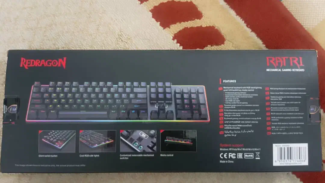 کیبورد ratri redragon k595RGB|قطعات و لوازم جانبی رایانه|کرمان, |دیوار