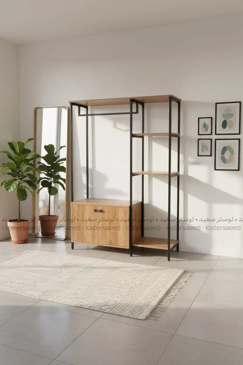 رگال جالباسی آویز لباس جاکفشی دار ام دی اف|جاکفشی، کمد، دراور|تبریز, |دیوار