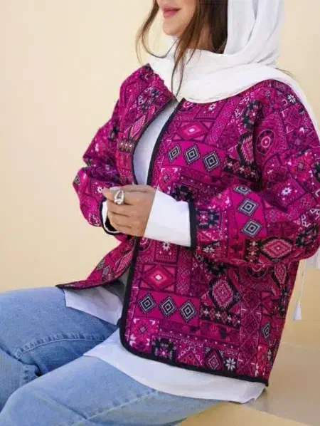 کت گلیمی طرح دار صورتی|لباس|شاهرود, |دیوار