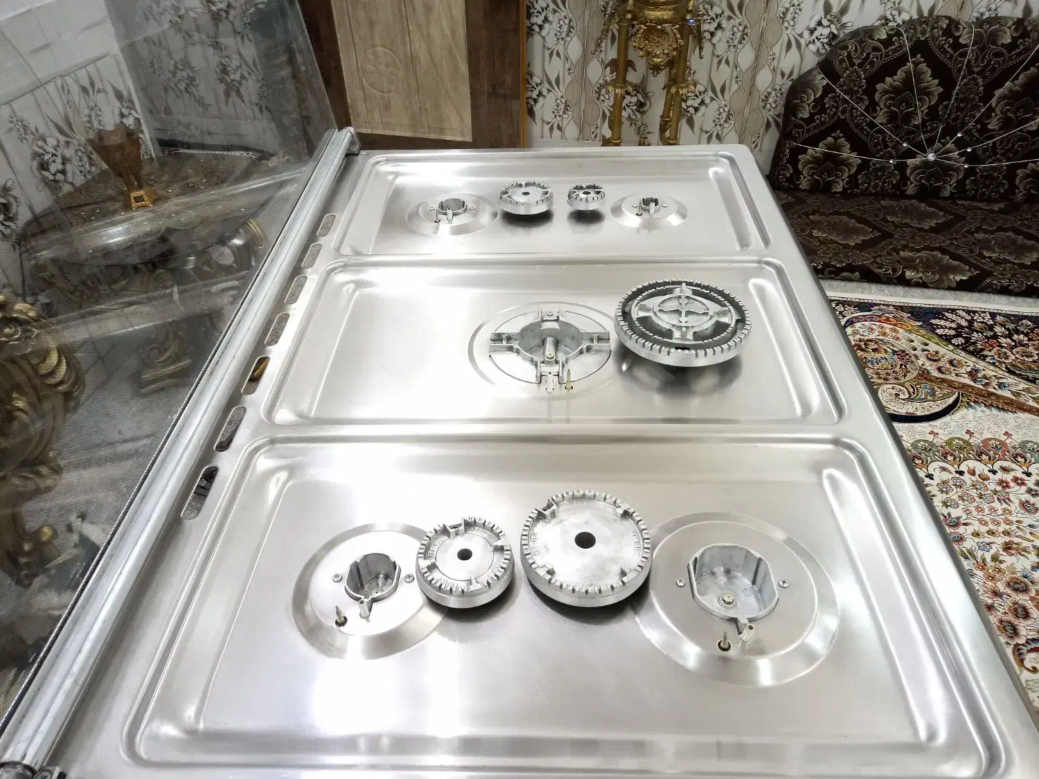 فرگاز تمام استیل آلتون2اگزوزه و رگلاتور دار درحدآک|اجاق گاز و لوازم برقی پخت‌وپز|اهواز, شهرک رزمندگان|دیوار