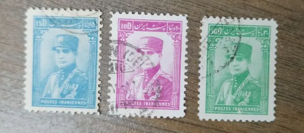 ۷ تمبر رضا شاه|کلکسیون سکه، تمبر، اسکناس|لنجان, |دیوار