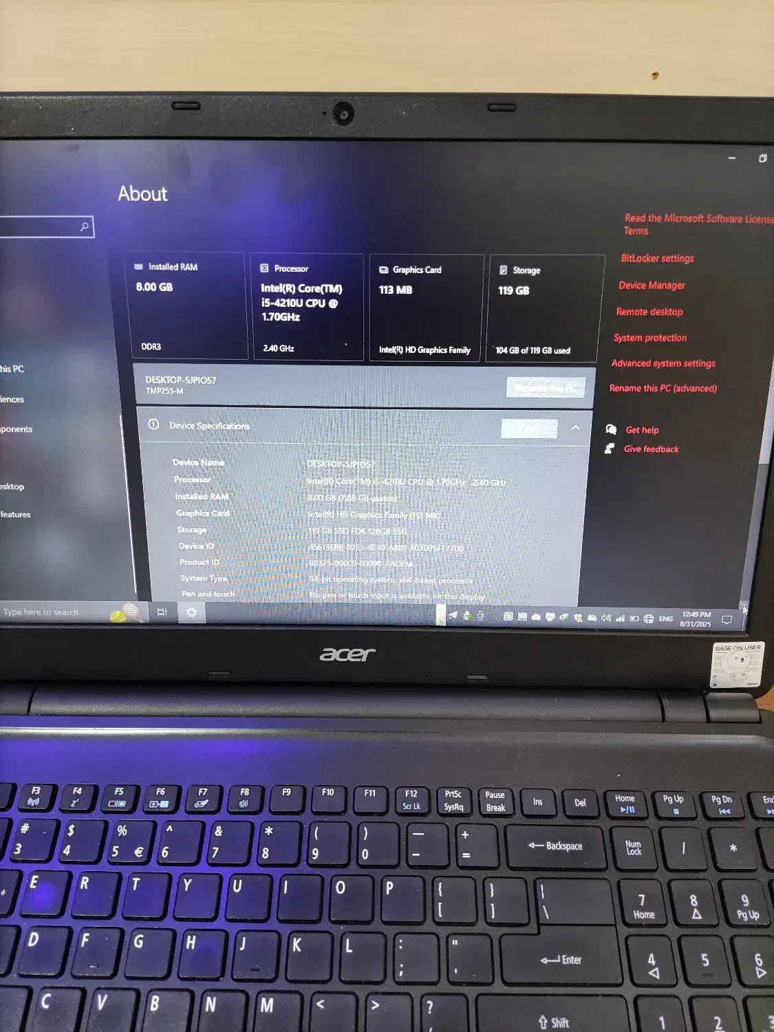 لپ تاپ acer|رایانه همراه|تهران, میرداماد|دیوار