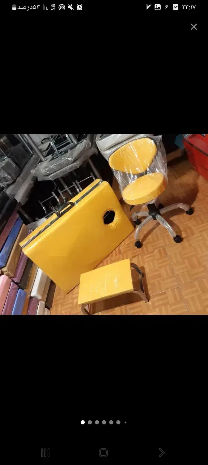 تخت ماساژ و مژه به همراه صندلی ست همرنگ آجری و|آرایشگاه و سالنهای زیبایی|ورامین, ورامین|دیوار