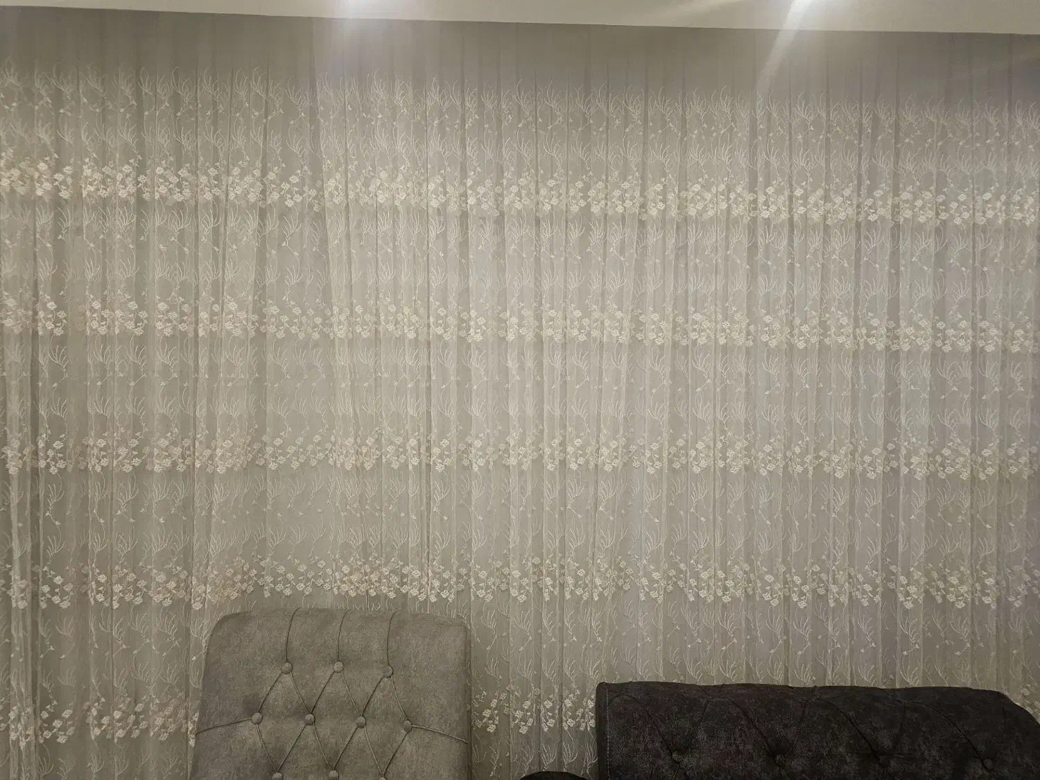 پرده طرح شکوفه سه لایه با ابعاد4×2/60|پرده، رانر، رومیزی|اصفهان, دستگرده|دیوار