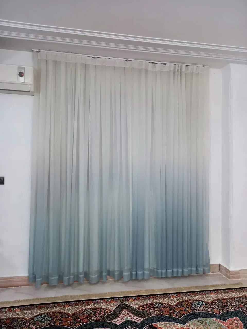 پرده حریر با زیر پرده|پرده، رانر، رومیزی|ساوه, |دیوار