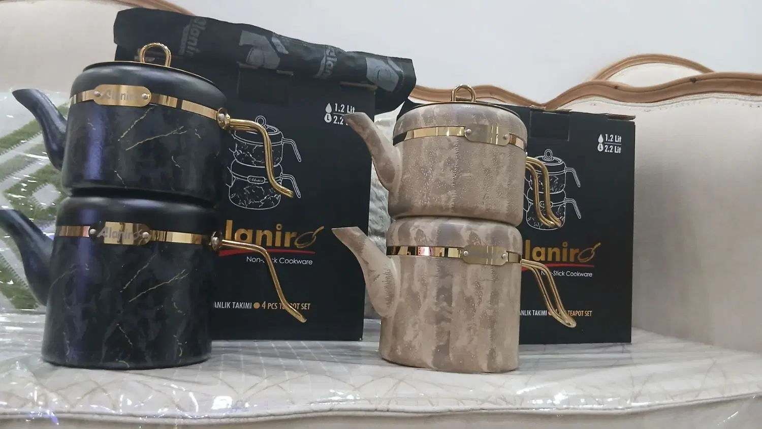 قوری کتری گرانیتی ترک وضمانتی به شرط اصلی|قوری، کتری، قهوهساز دستی|رشت, فلسطین|دیوار