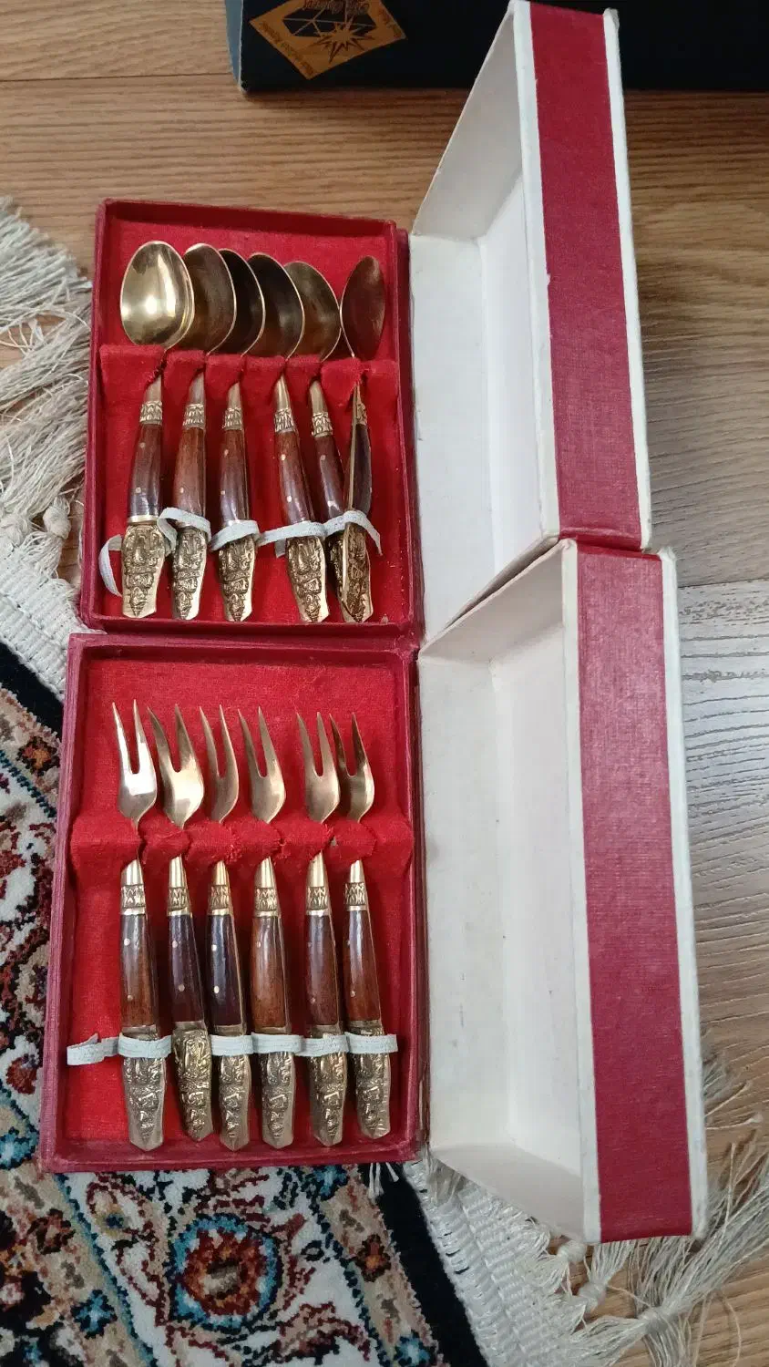 قاشق چنگال برنزی تایلندی|کلکسیون اشیاء عتیقه|تهران, سید خندان (جلفا)|دیوار