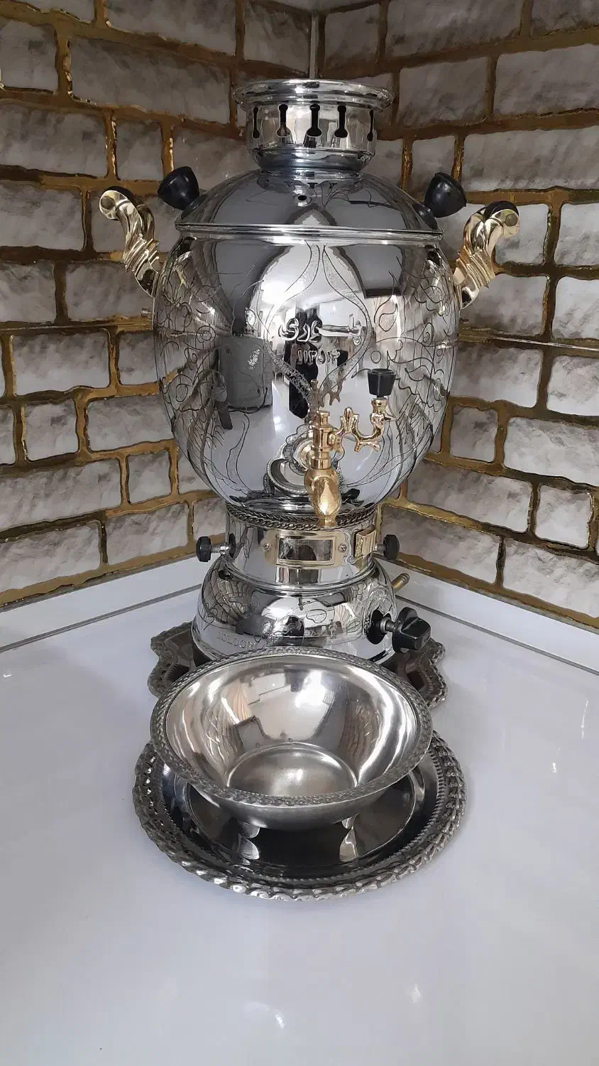 ۳عدد سماور گازی نو نو برنجی|سماور، چایساز، قهوهساز|مشهد, گلبرگ|دیوار