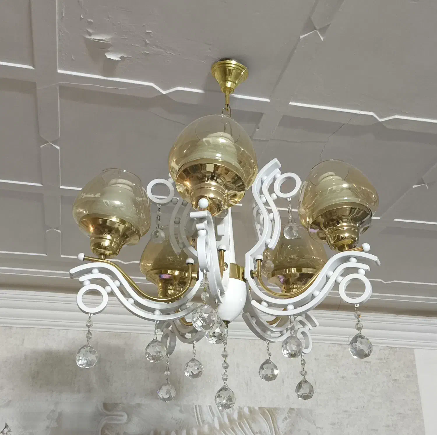 لوستر پنچ شاخه|لوستر و چراغ آویز|نورآباد, |دیوار