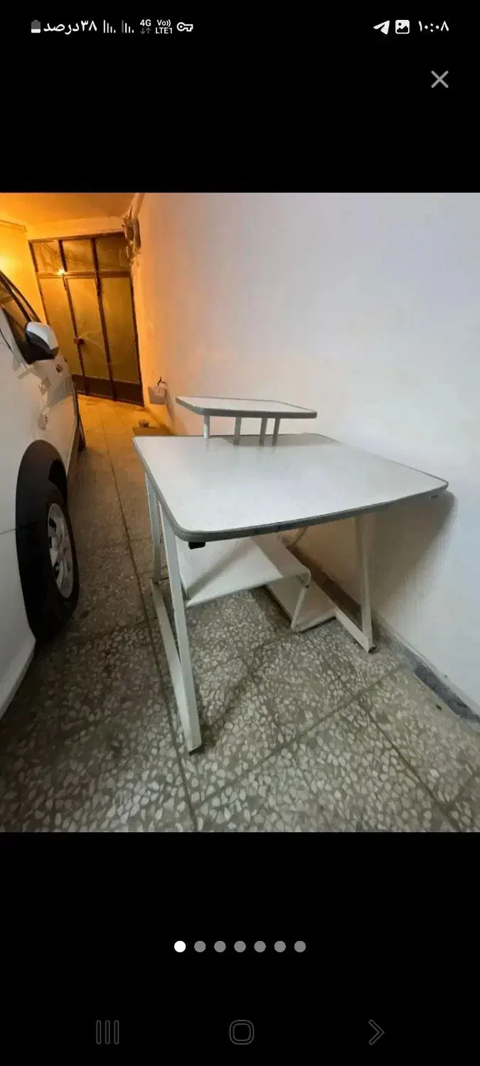 میز کامپیوتر با پایه قهوه ای رنگ|میز تحریر و کامپیوتر|اراک, |دیوار