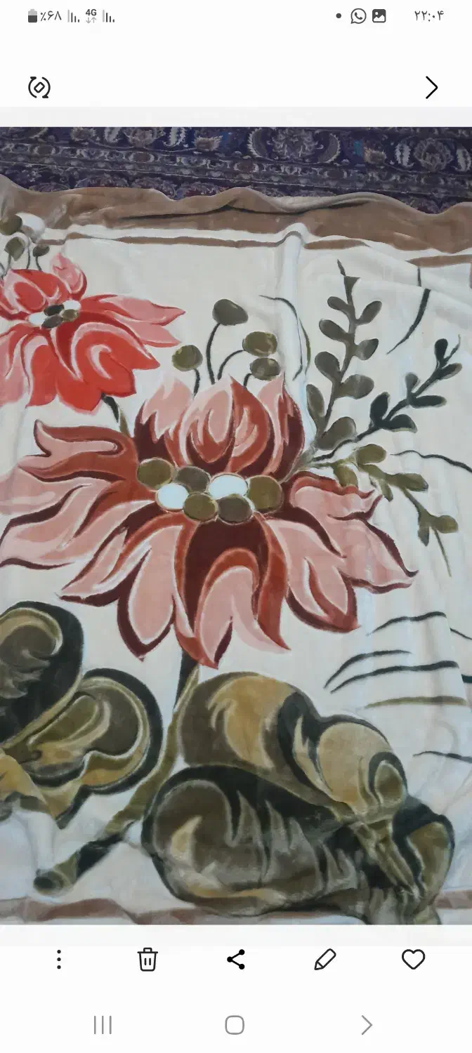 پتوی گلبافت گل برجسته دو نفره|رختخواب، بالش، پتو|تاکستان, |دیوار