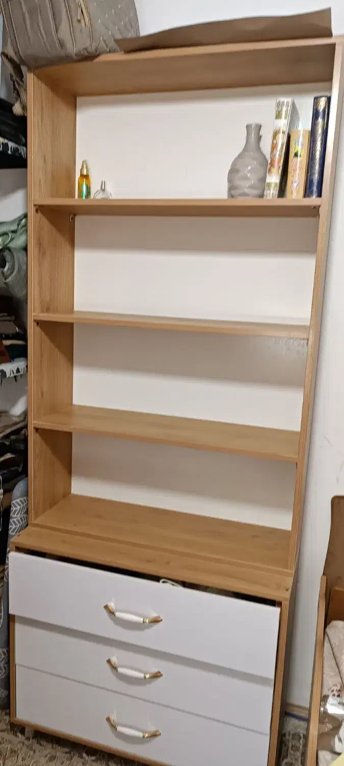 کتاب خانه با سه تا کشو|کتابخانه، شلف، قفسههای دیواری|ایلام, |دیوار