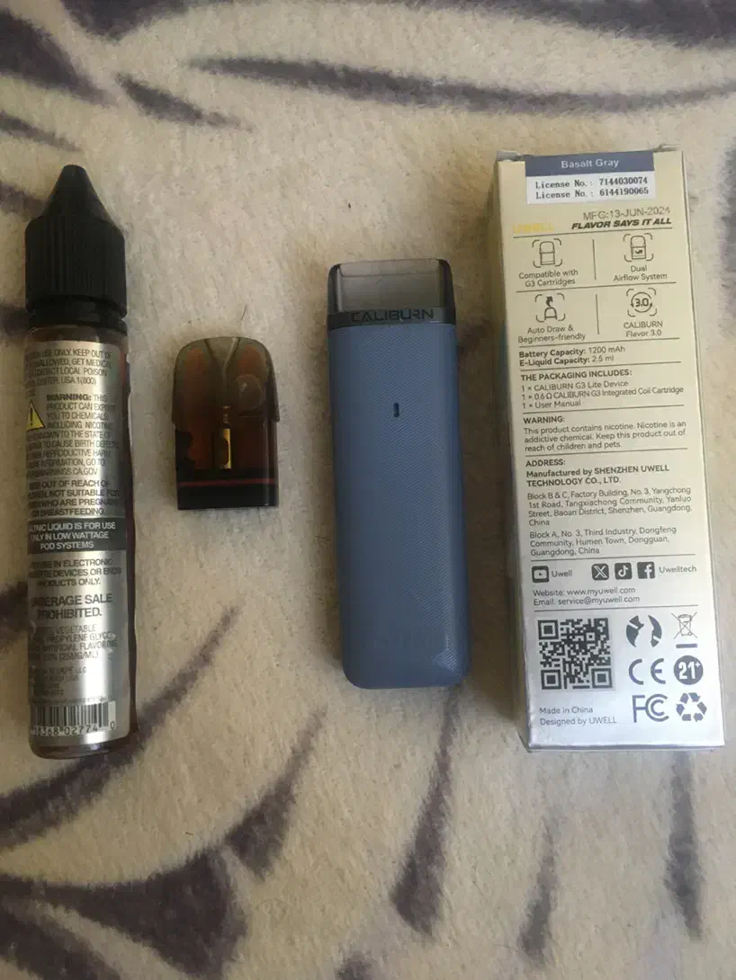 پاد ویپ کالبرین همراه کارتریج و سالت کامل|زیورآلات و اکسسوری|مشهد, ادیب نیشابوری (شهرک غرب)|دیوار