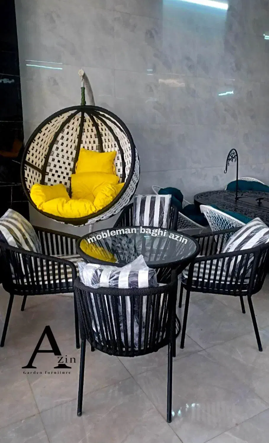 میز و صندلی باغی بافت برایان ثرمه ابریشمی کافه روف|میز و صندلی غذاخوری|تهران, چیتگر جنوبی|دیوار