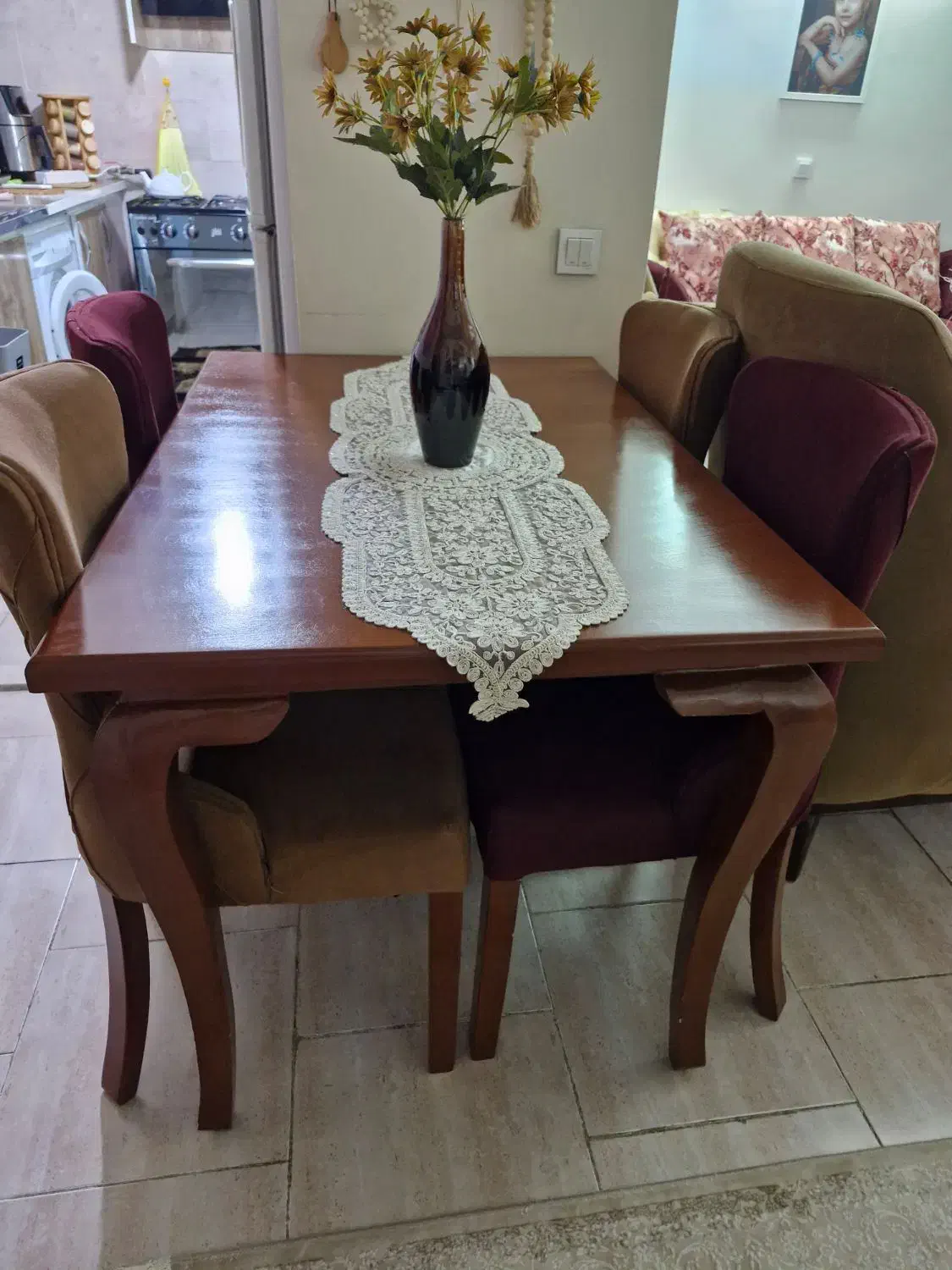 میز ناهار خوری ۴نفره نو|میز و صندلی غذاخوری|پرند, فاز ۵|دیوار