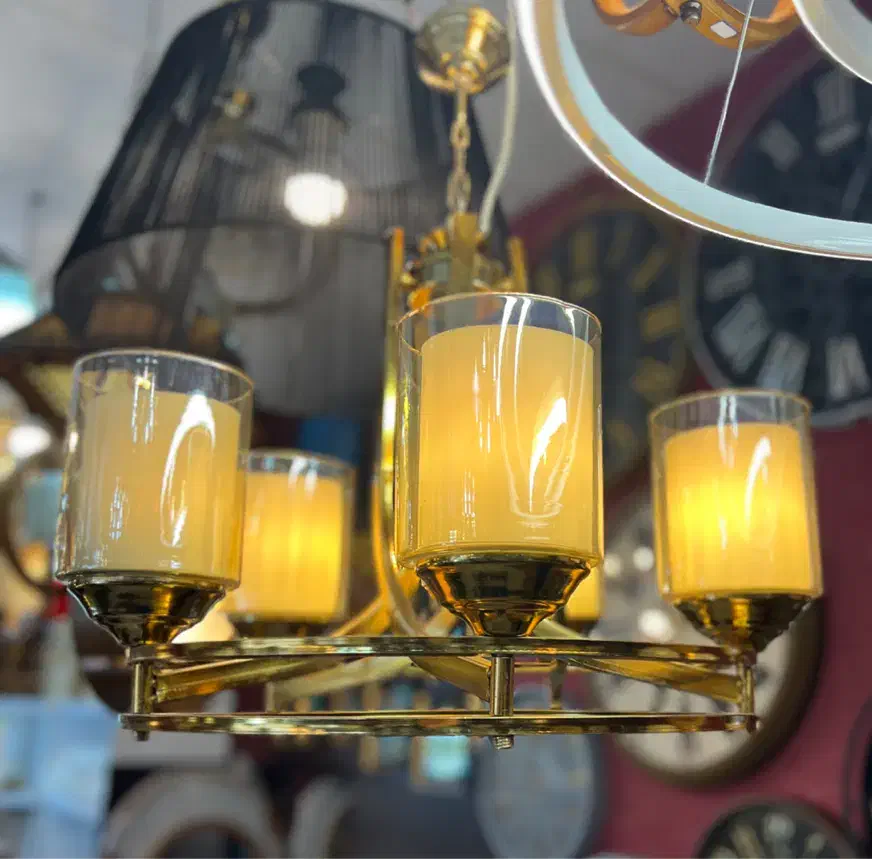 لوستر پروفیلی آبکاری فورتیک ۵شعله کادو روز مادر زن|لوستر و چراغ آویز|مشهد, شاهد (شهرک غرب)|دیوار