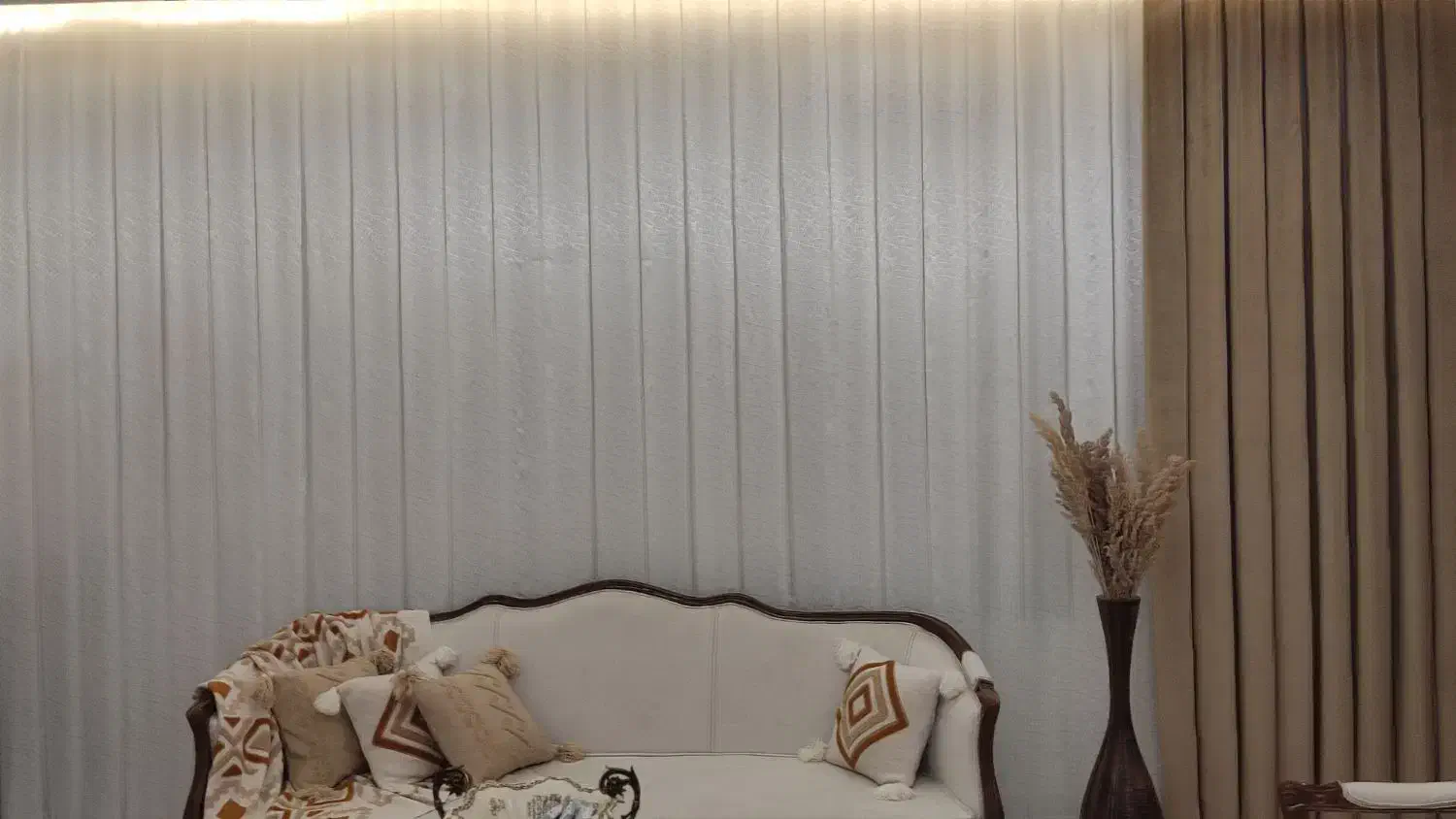 پرده|پرده، رانر، رومیزی|میانه, |دیوار