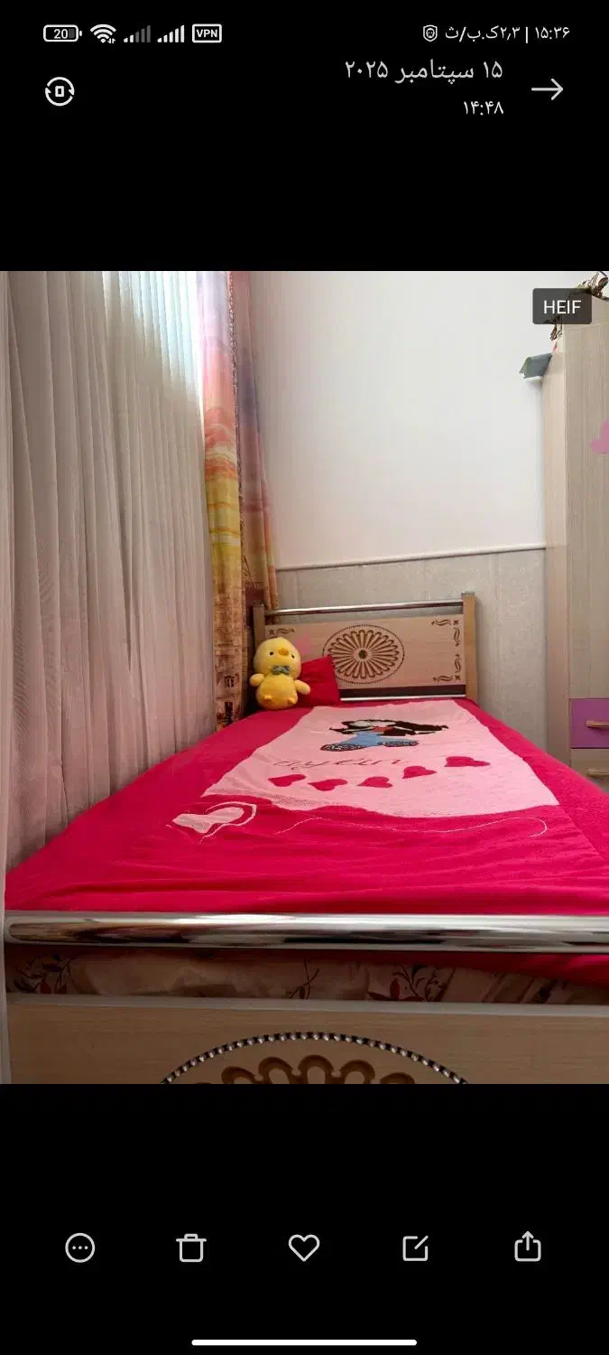 فروش سرویس خواب دخترانه در حد نو|تخت و سرویس خواب|اردکان, |دیوار