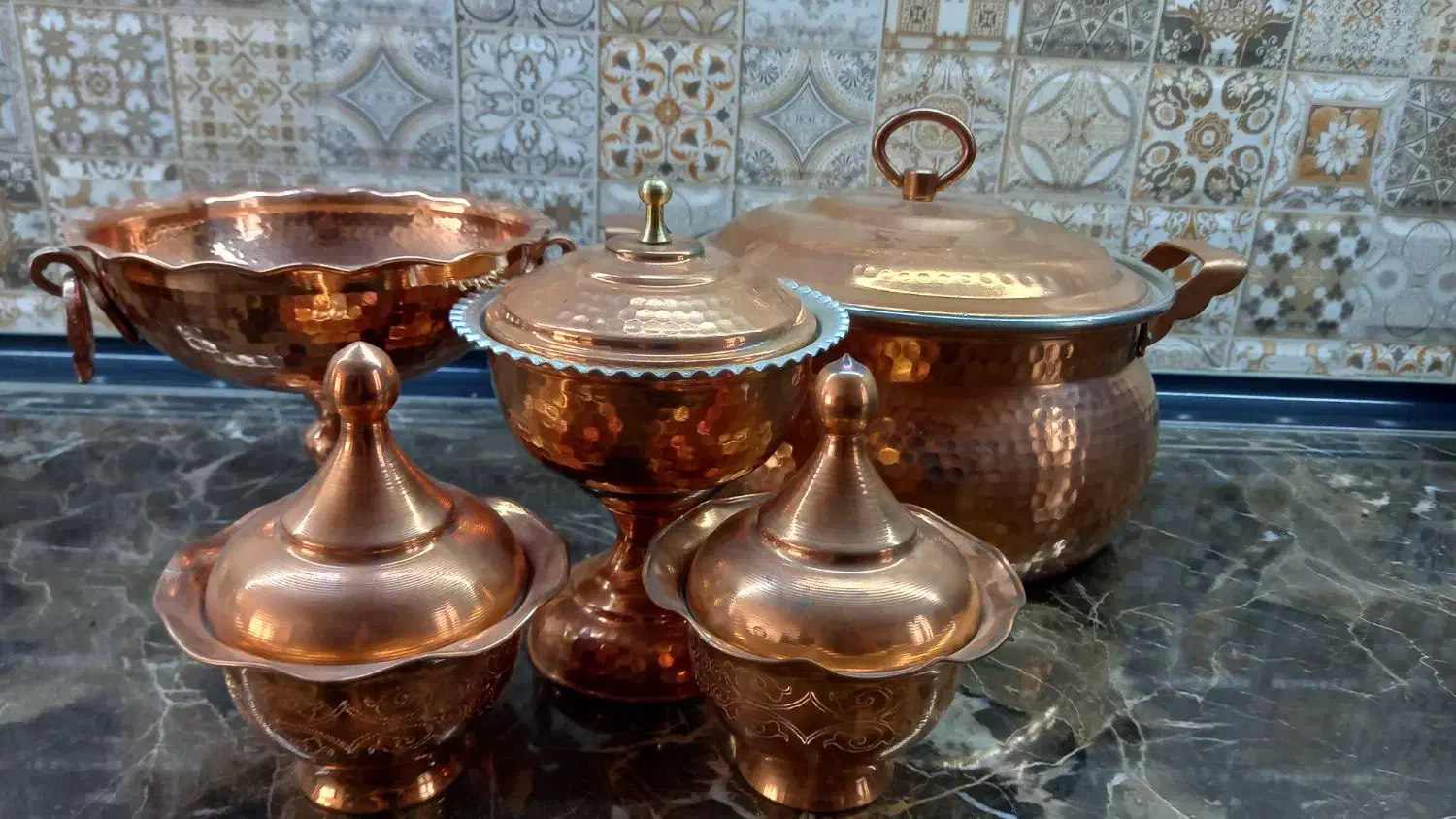 ظروف مسی|ظروف سرو و پذیرایی|تهران, خاک سفید|دیوار