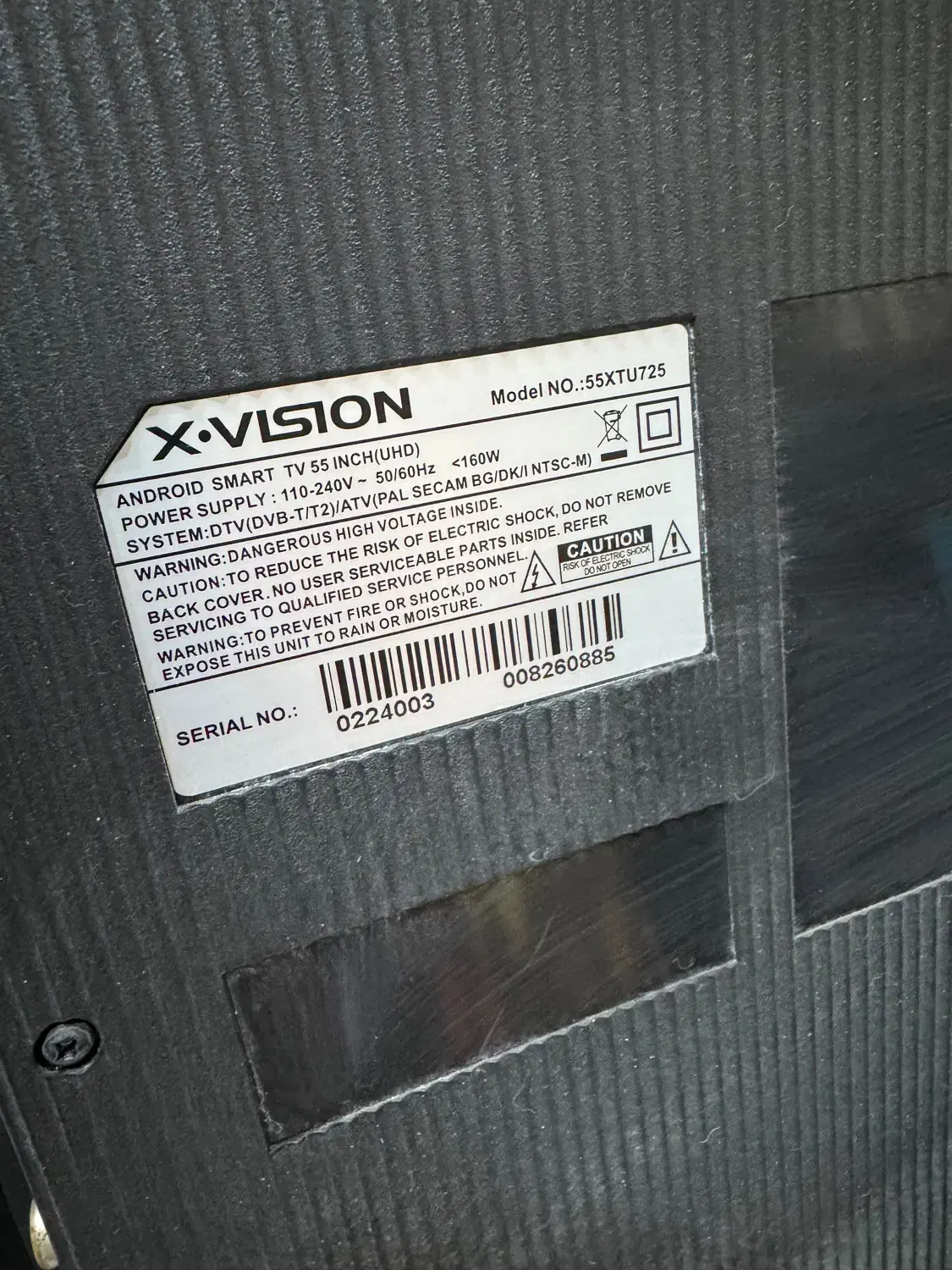 تلویزیون ایکس ویژن ۵۵ اینچ|تلویزیون و پروژکتور|نوشهر, |دیوار