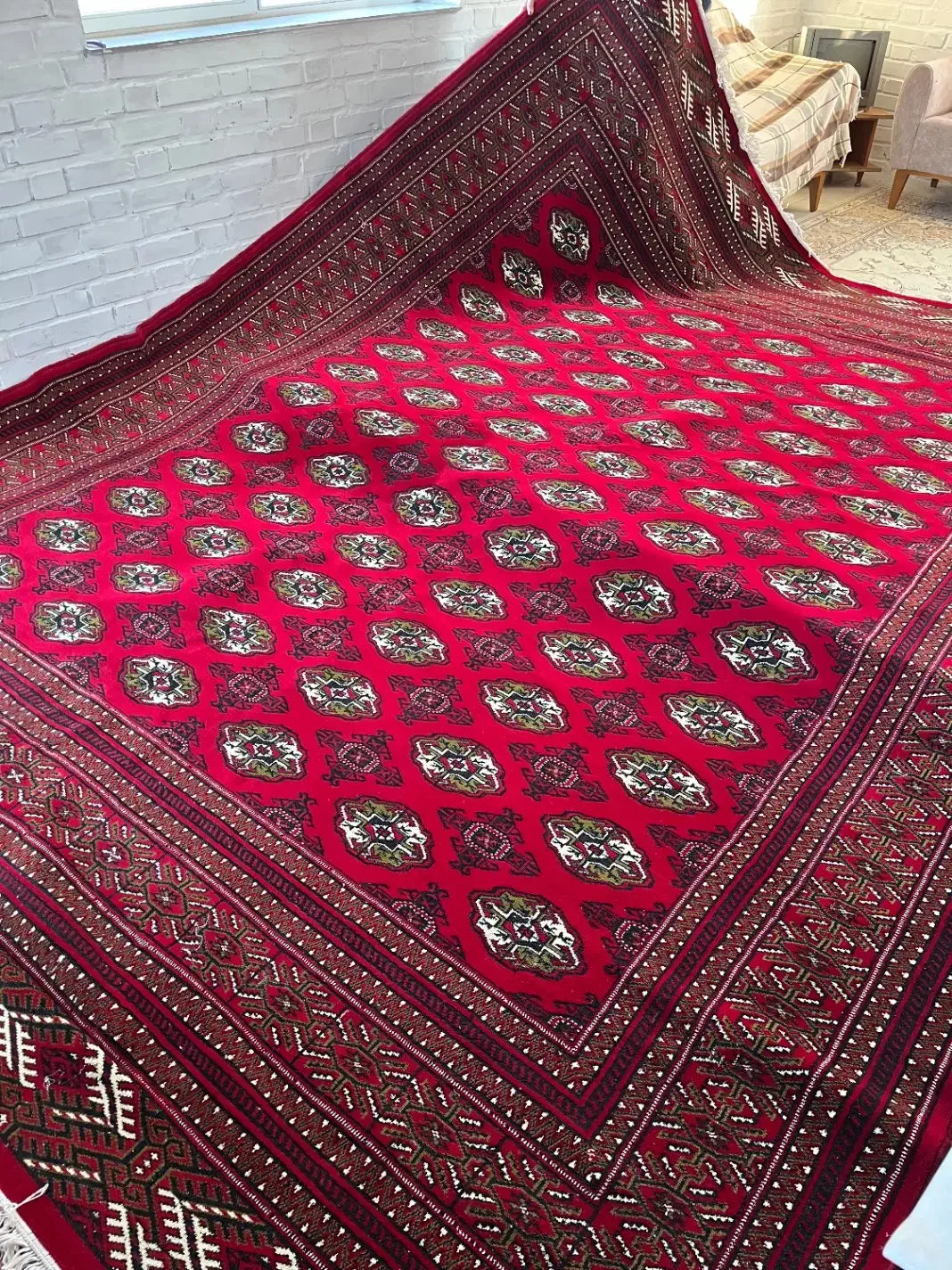 فرش ترکمن ۱۲ متر|فرش|گرگان, |دیوار