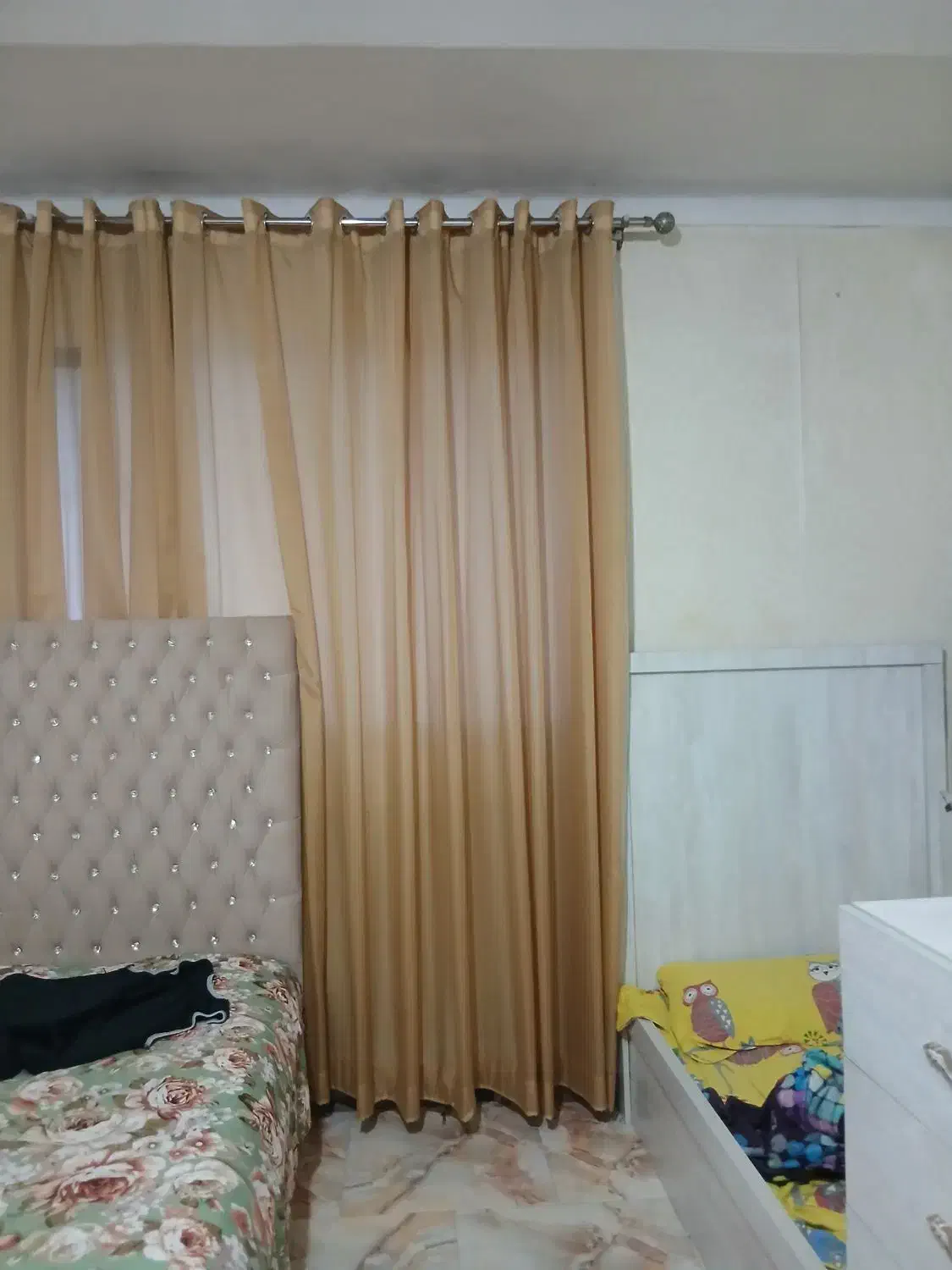 پرده پانچ و تخت و خوشخواب|تخت و سرویس خواب|بابل, |دیوار