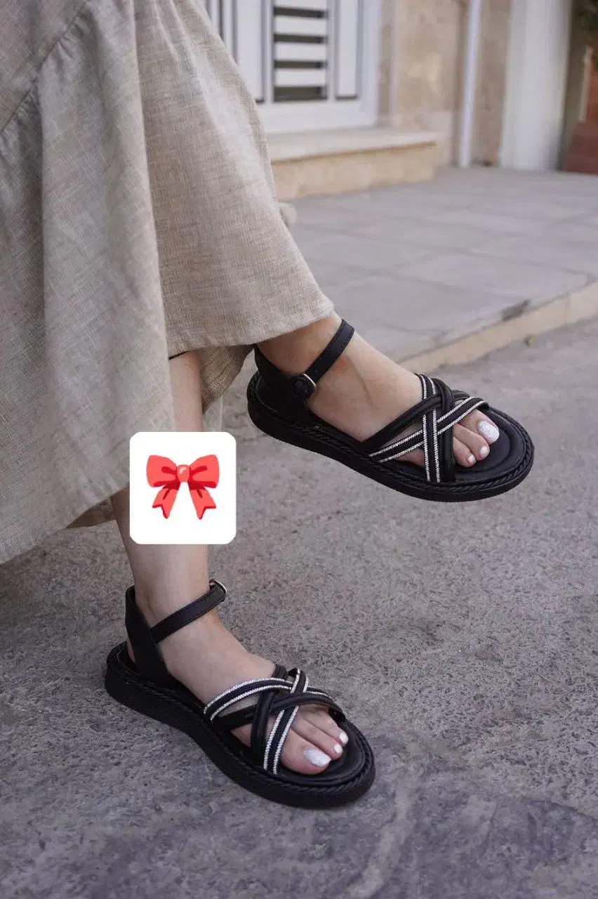 صندل کفش زنونه کرم ومشکی|کیف، کفش، کمربند|قم, امامزاده ابراهیم|دیوار