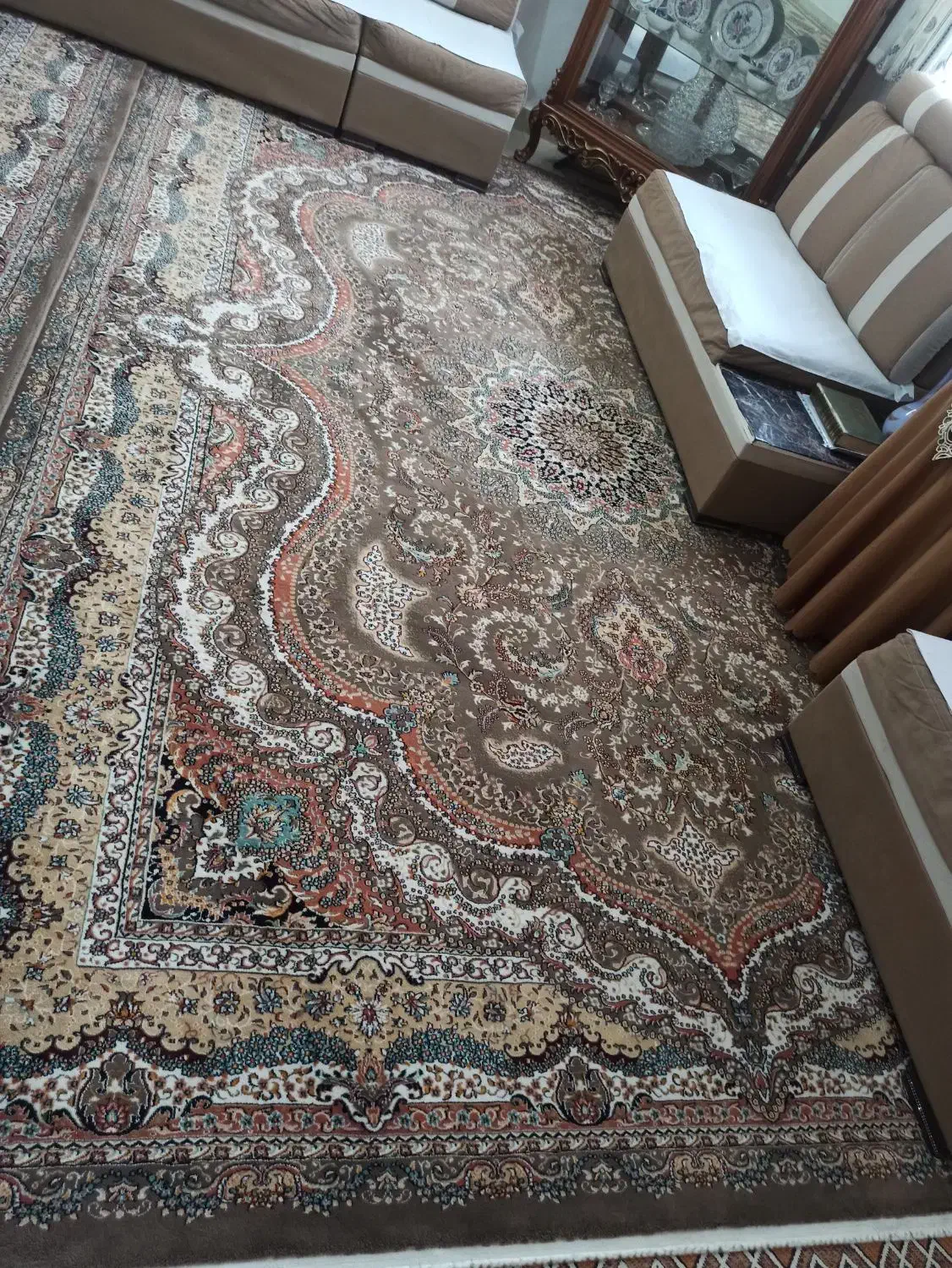 دو عدد فرش ۱۲ متری ب همراه کناره|فرش|کهک, |دیوار