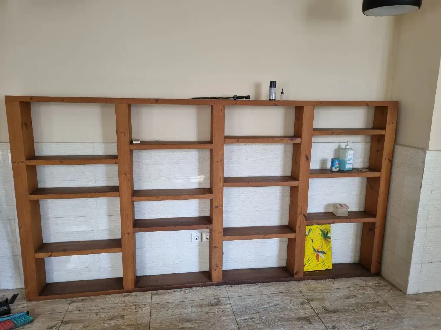 کتابخانه چوبی ترمو|کتابخانه، شلف، قفسه‌های دیواری|رشت, بوسار|دیوار