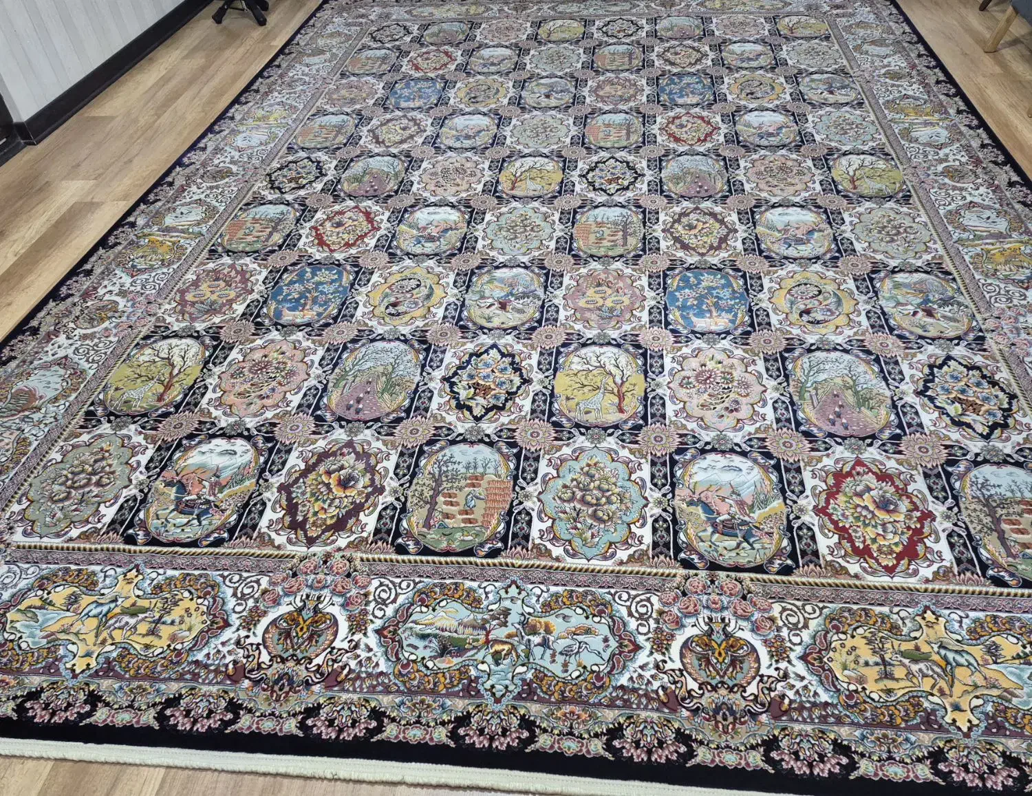 یک جفت فرش ماشینی مدل خشتی ۱۲ متری|فرش|قزوین, |دیوار