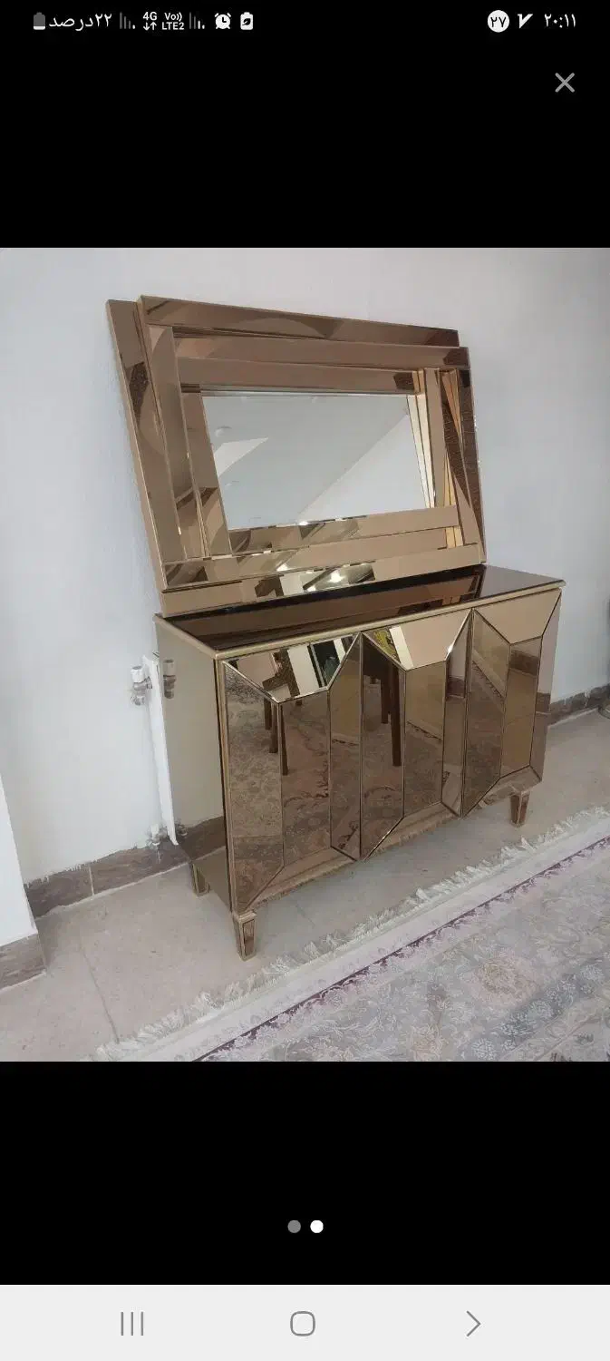 ست آینه کنسول تمام آینه نو|بوفه، ویترین، کنسول|شاهین‌شهر, خانه کارگر|دیوار