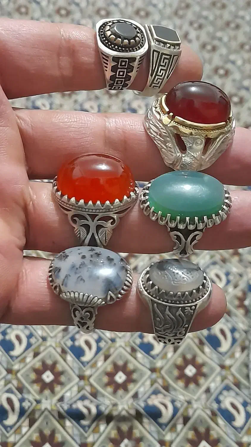 انگشتر نقره|جواهرات|آران و بیدگل, |دیوار