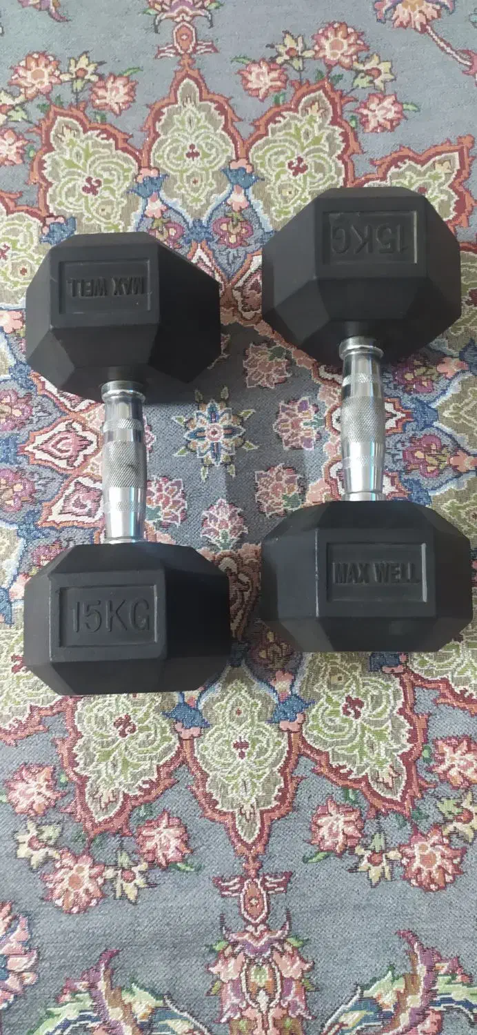 دمبل شش ضلعی 15 کیلویی یک جفت|تجهیزات ورزشی|تهران, اسفندیاری|دیوار