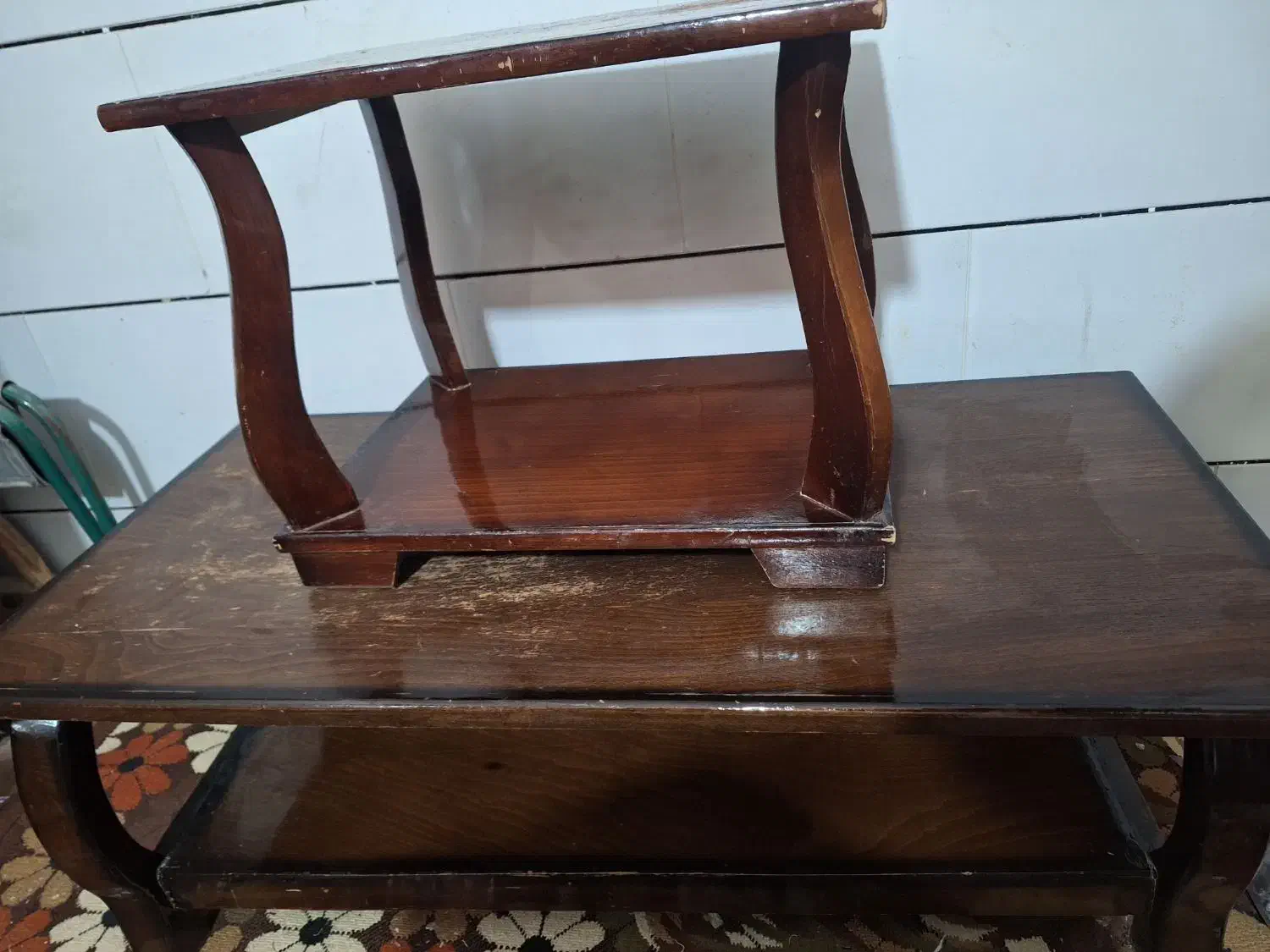 میز عسلی بزرگ و کوچک تمام چوب|مبلمان خانگی و میز عسلی|مبارکه, |دیوار