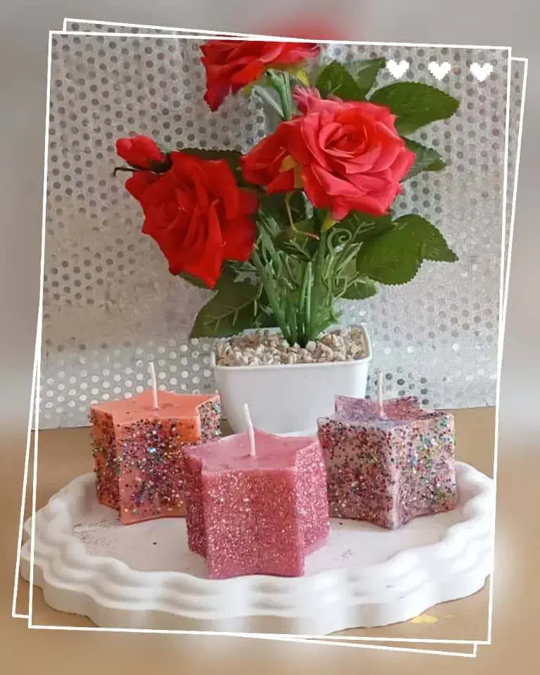 شمع مدل ستاره|صنایع دستی و سایر لوازم تزئینی|شیراز, دشت چنار|دیوار