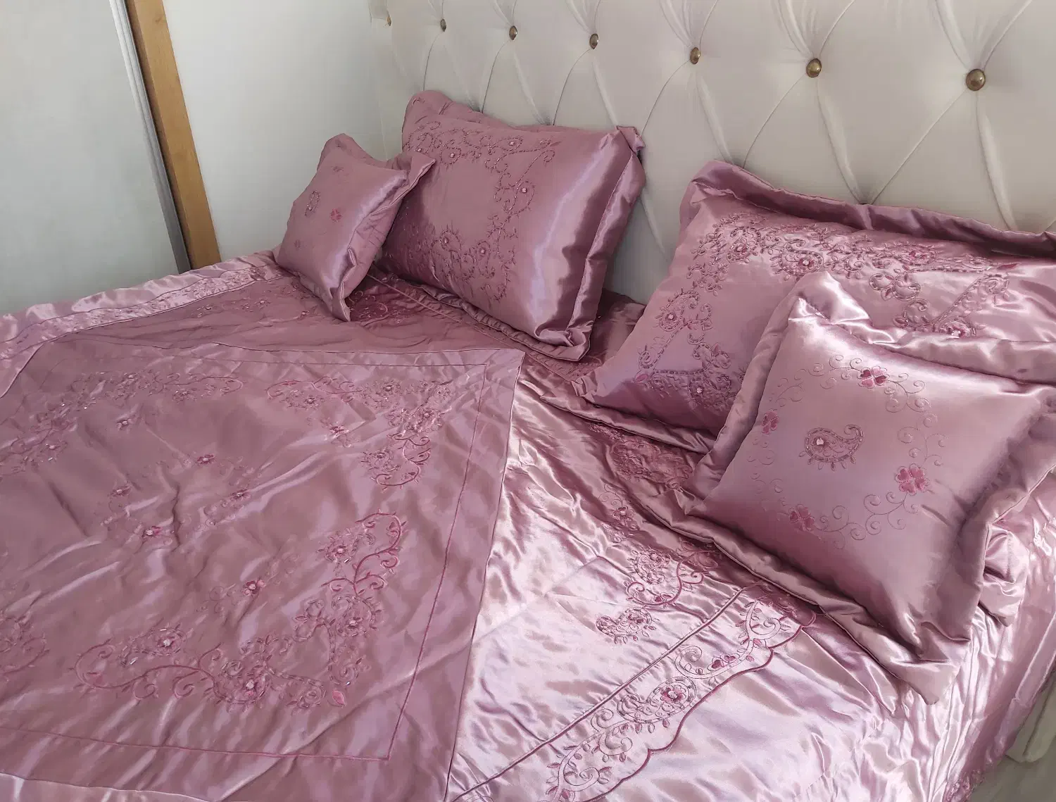 روتختی عروس دو نفره ساتن|سرویس روتختی|اصفهان, طامه|دیوار