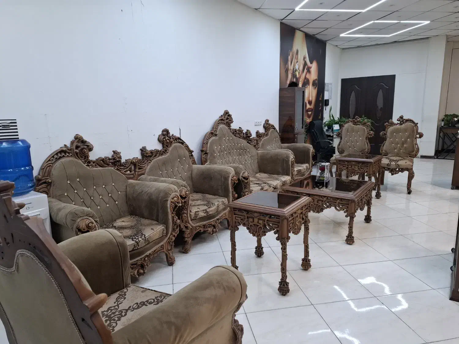 مبل ۹نفره منبت چوب راش|مبلمان خانگی و میز عسلی|قم, سالاریه|دیوار