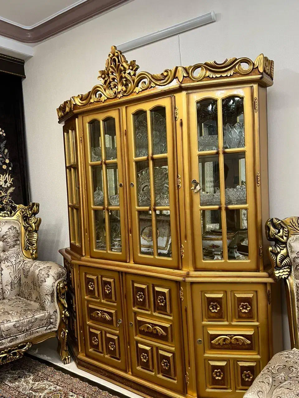 بوفه دو طبقه آینه کاری شده ۴ درب|بوفه، ویترین، کنسول|کرج, گلشهر|دیوار