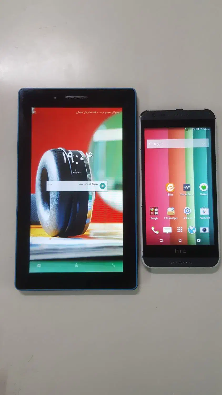تبلت Lenovo tab3 710i و گوشی htc Desire 620G|موبایل|قم, چهار مردان|دیوار