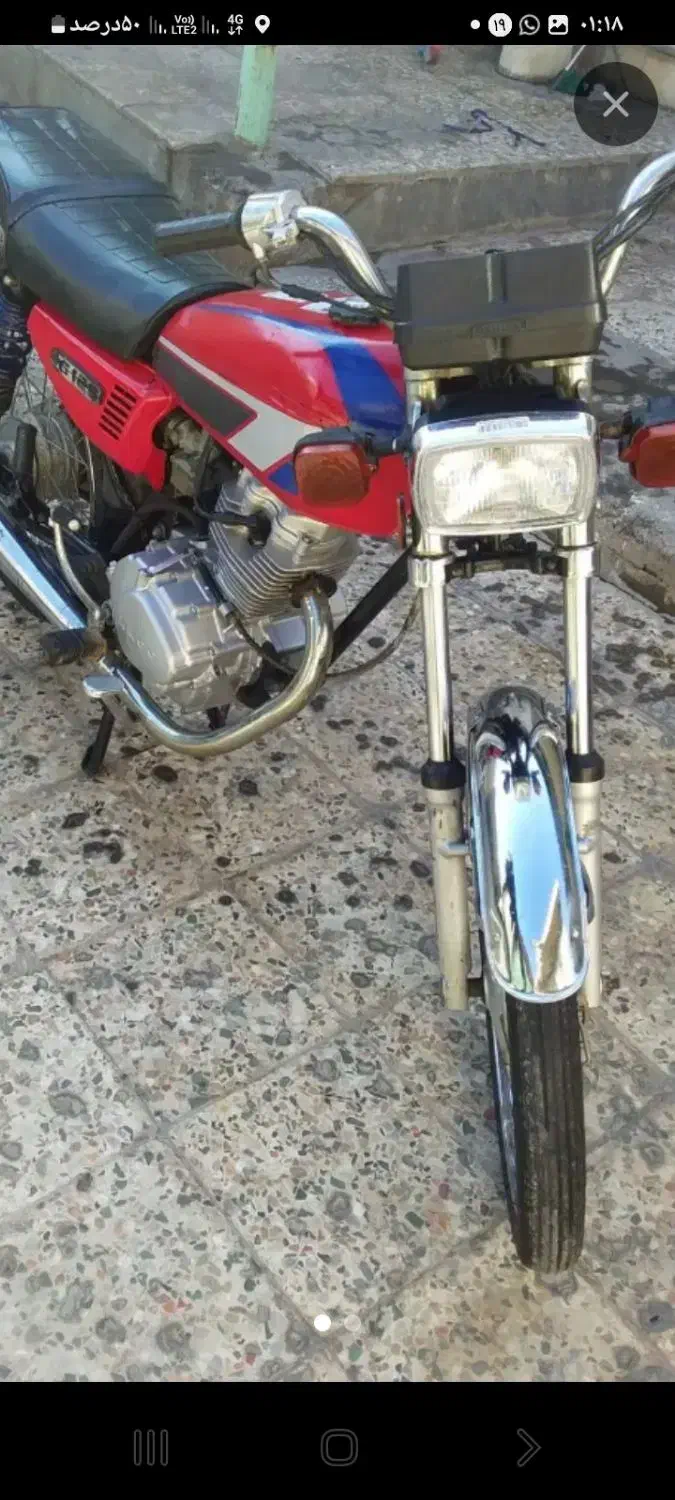 موتور سیکلت رنگ قرمز مدل۸۹ مدارک کامل|موتورسیکلت|شوش, |دیوار