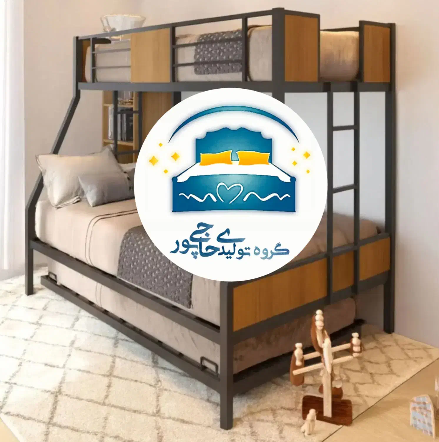 تخت خواب دو طبقه مهماندار(تختخواب۳سه نفره)۴نفرثنا|تخت و سرویس خواب|مشهد, حسینآباد|دیوار